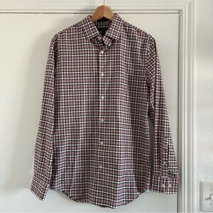 NWOT Men’s Banana Republic Red and Black Checkered Shirt